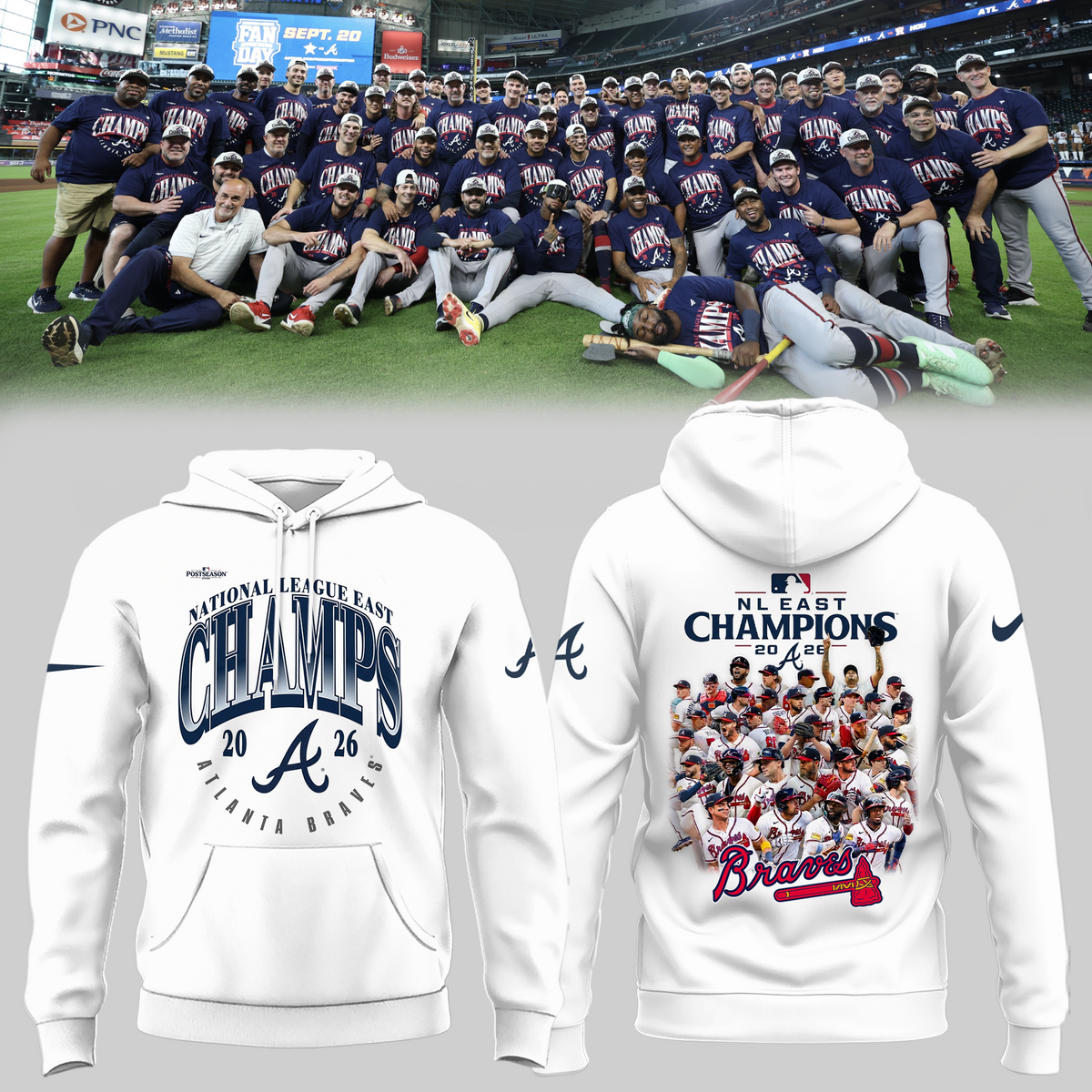 Limited Edition Atlanta Braves 2026 NL East Division Champions Hoodie