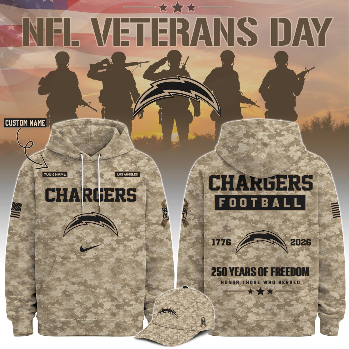 All Team NFL x Veterans Day 2026 Hoodie