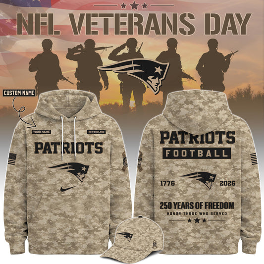 Limited Edition New England Patriots Veterans Day 2026 Hoodie