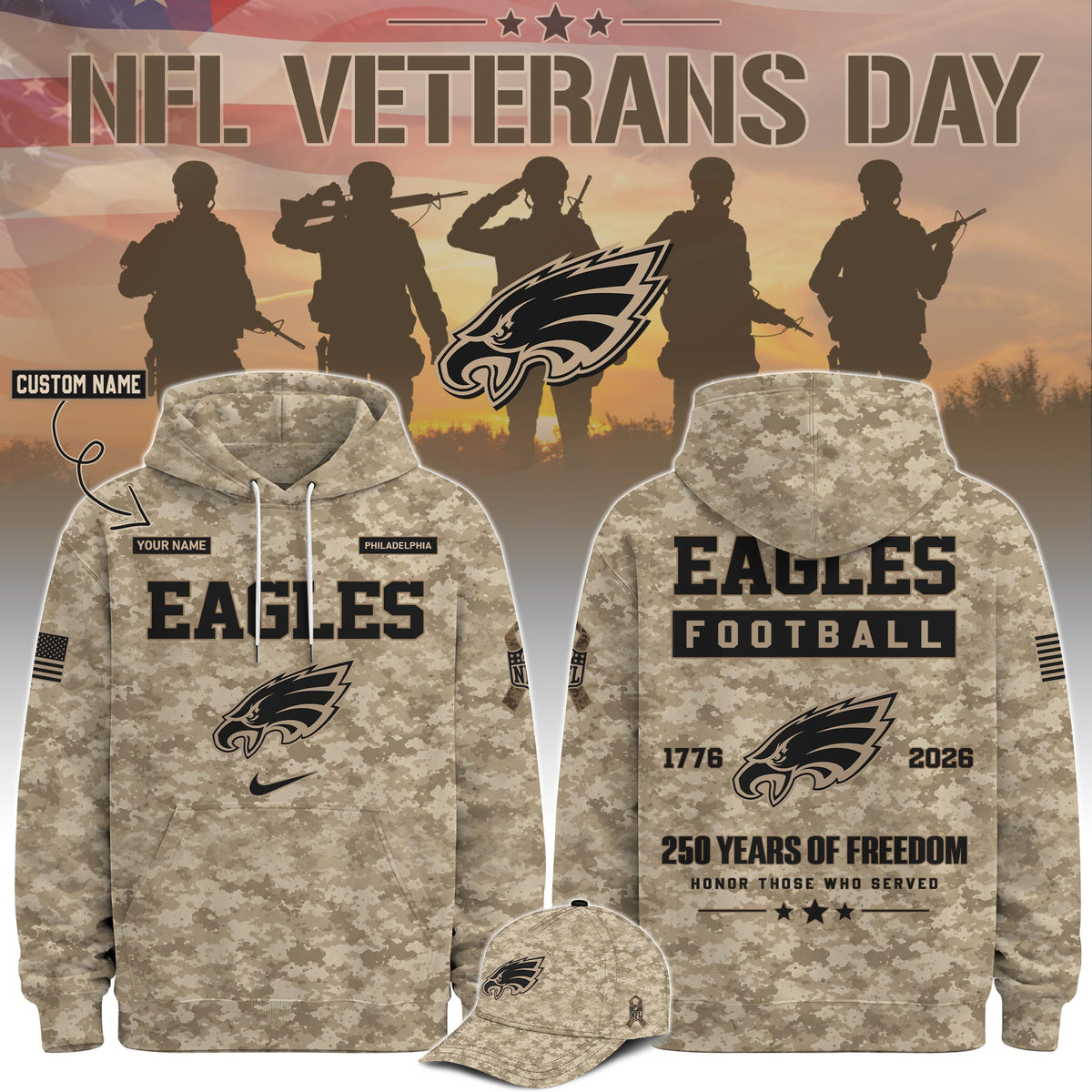 All Team NFL x Veterans Day 2026 Hoodie