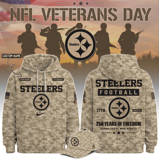 Limited Edition Pittsburgh Steelers Veterans Day 2026 Hoodie