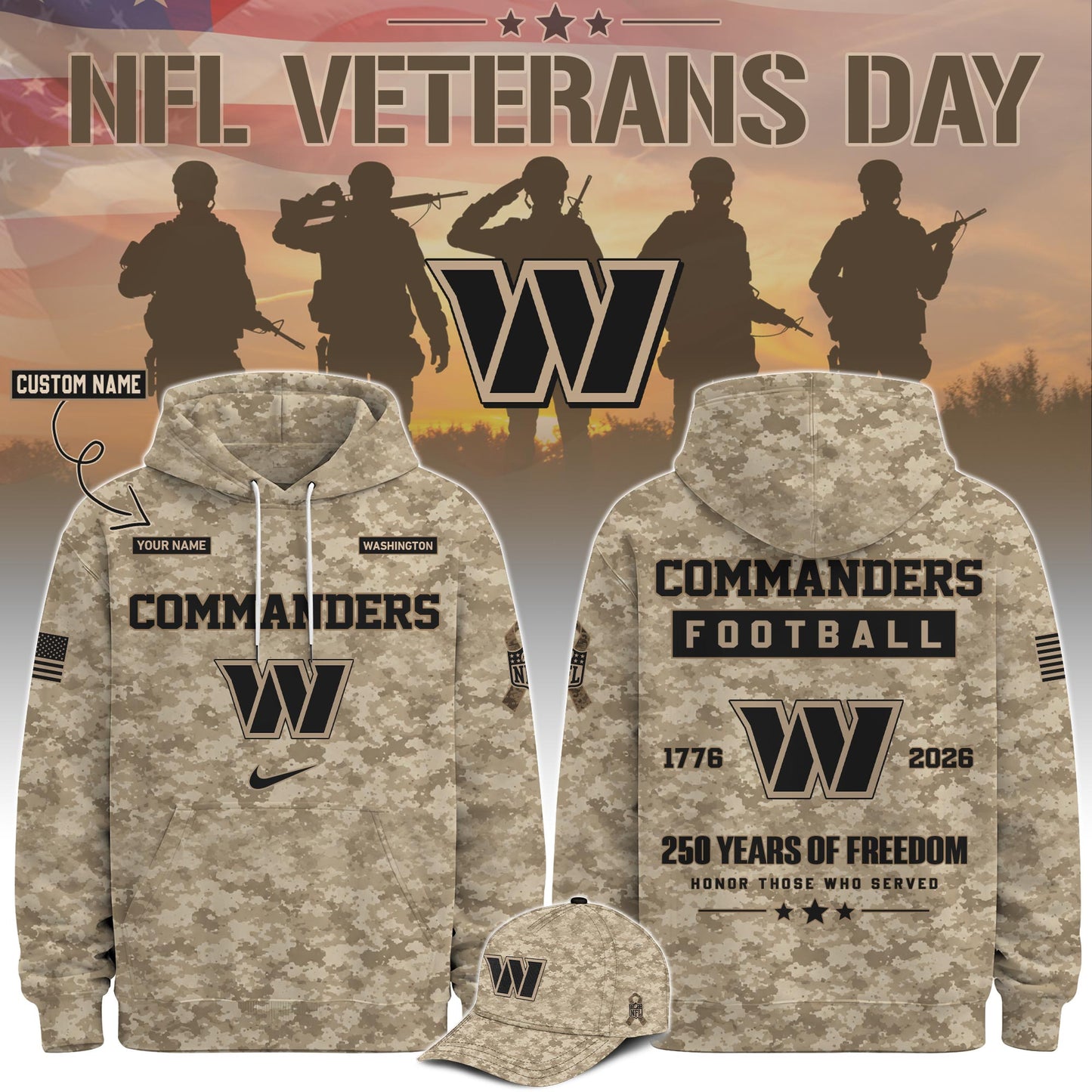 All Team NFL x Veterans Day 2026 Hoodie