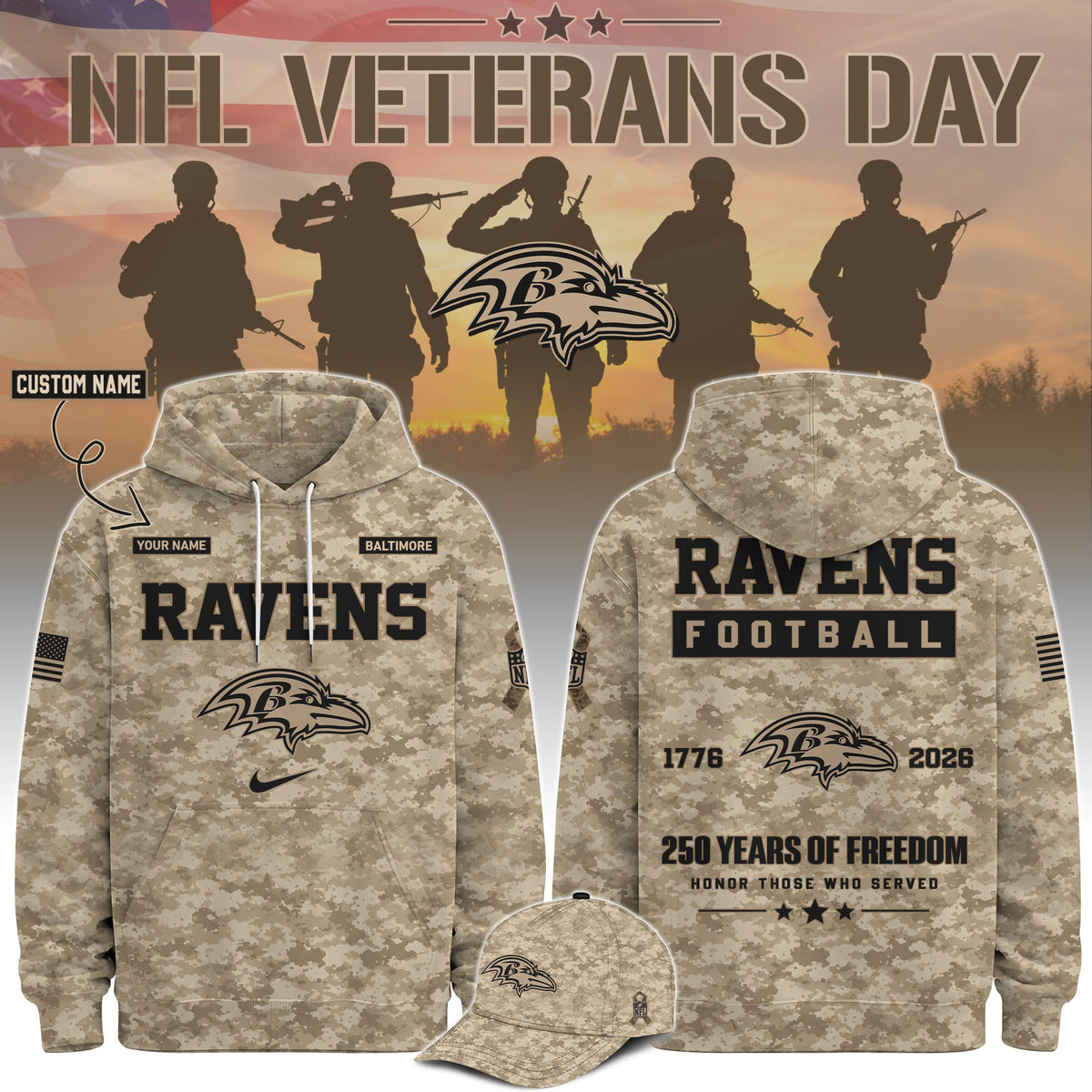 Limited Edition Denver Broncos Veterans Day 2026 Hoodie