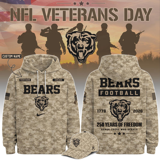 Limited Edition  Chicago Bears Veterans Day 2026 Hoodie