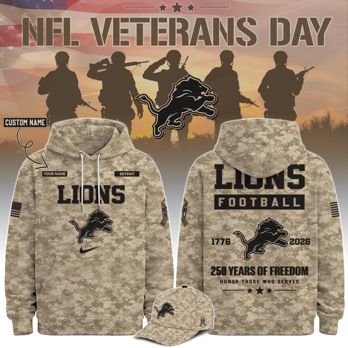 All Team NFL x Veterans Day 2026 Hoodie