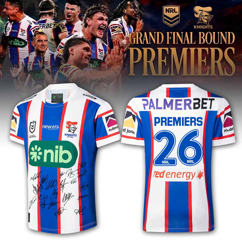 Limited Edition Newcastle Knights 2026 NRL PREMIERS Rugby New Jersey