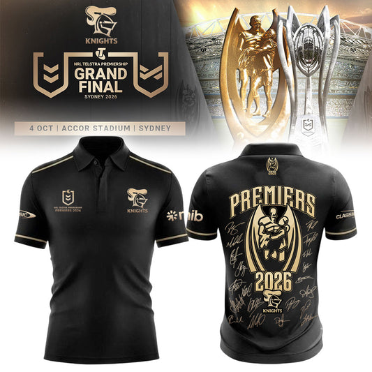 Limited Edition Newcastle Knights 2026 NRL Premiers Polo