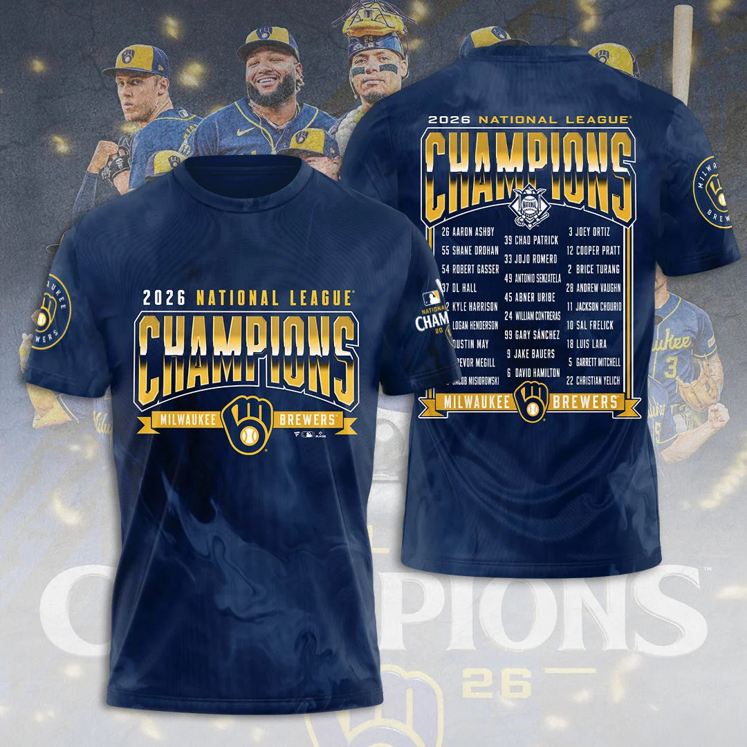Limited Edition Milwaukee Brewers 2026 National League Champions T-shirt