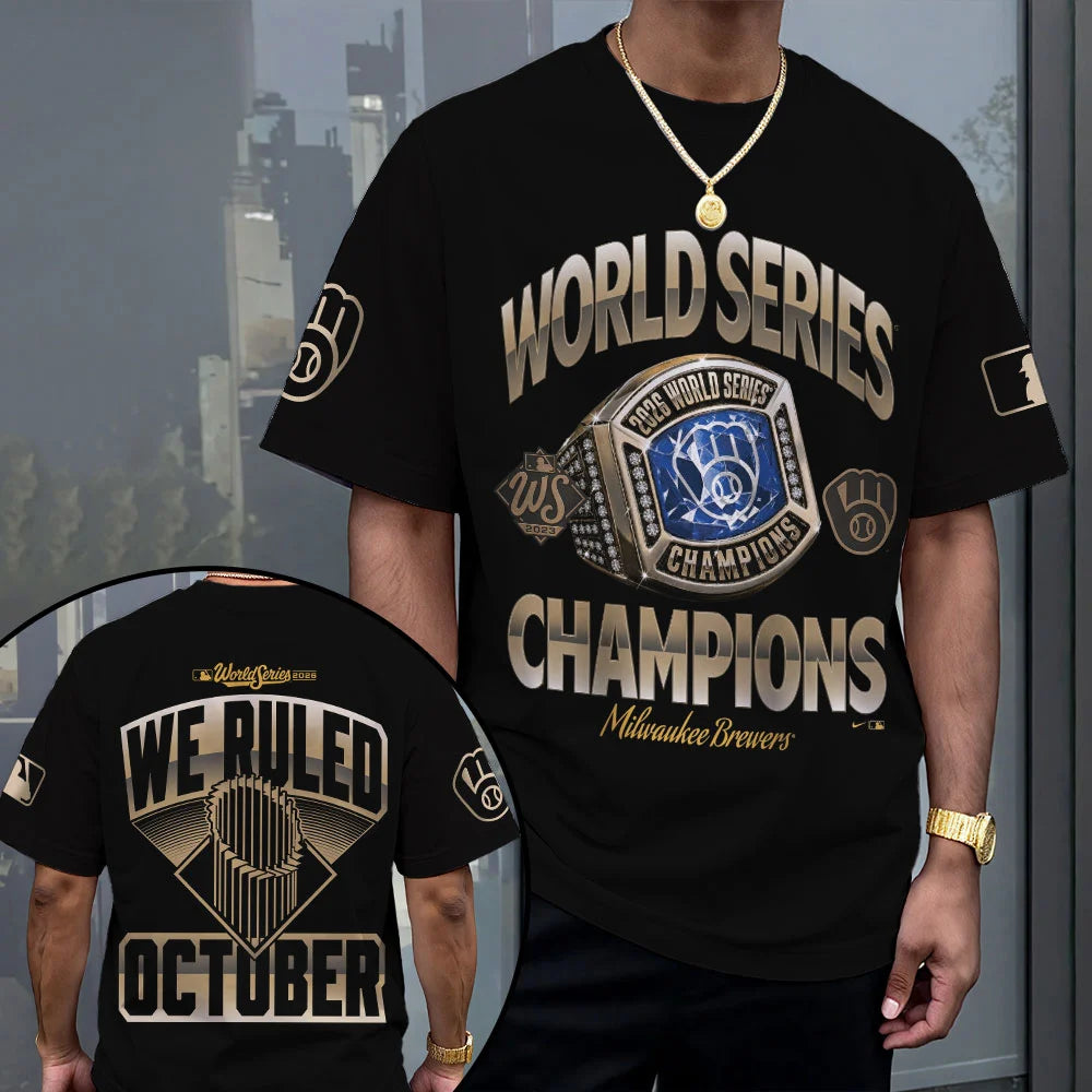 Limited Edition Milwaukee Brewers 2026 World Series Champions T-shirt