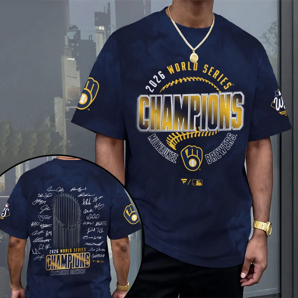 Limited Edition Milwaukee Brewers 2026 World Series Champions T-shirt