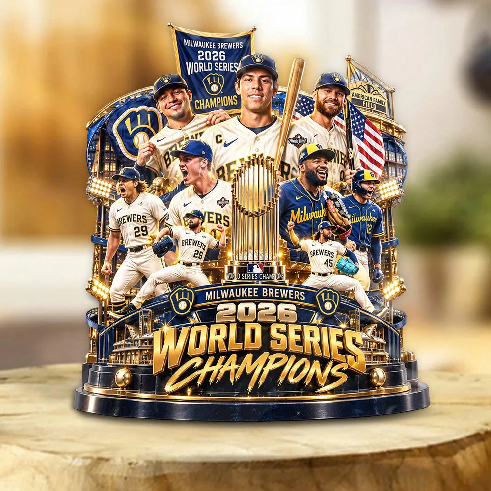 Milwaukee Brewers 2026 World Series Champions Custom Shape Acrylic Plaque