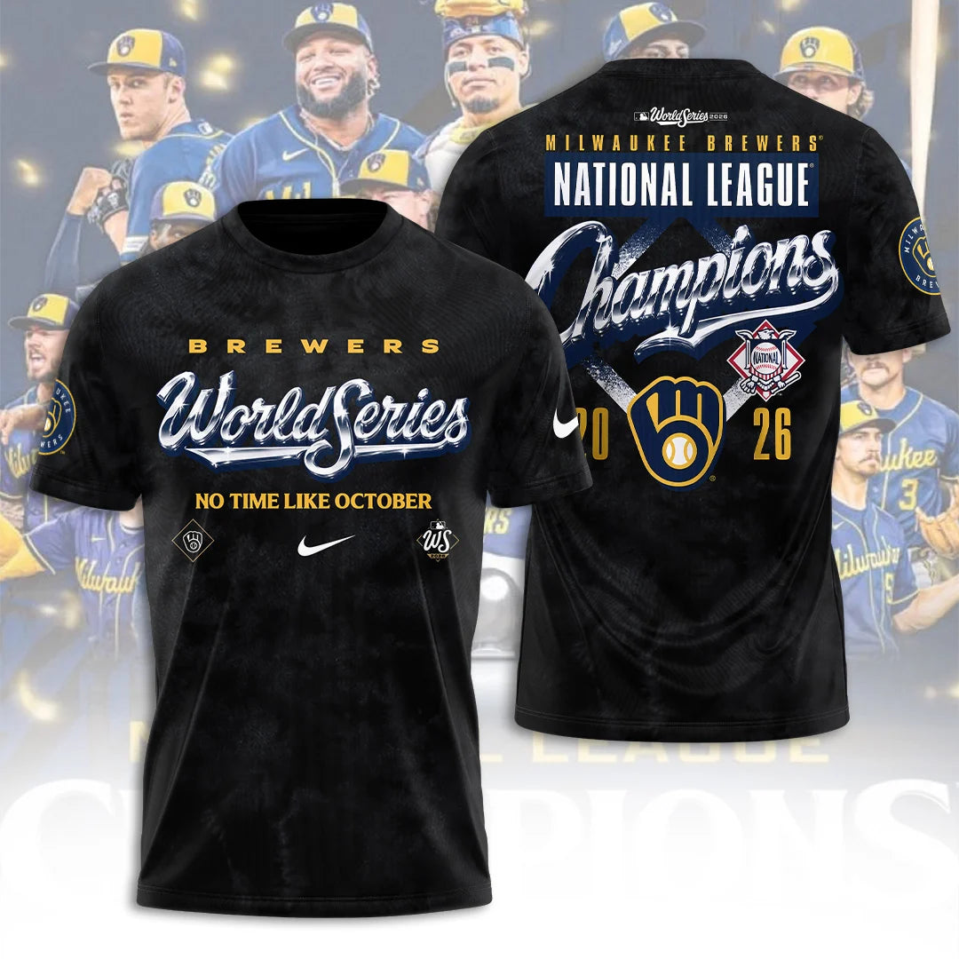 Limited Edition Milwaukee Brewers 2026 National League Champions T-shirt
