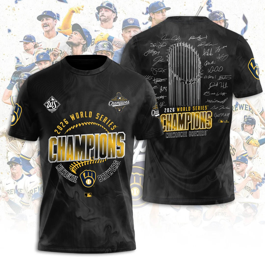 Limited Edition Milwaukee Brewers 2026 World Series Champions T-shirt