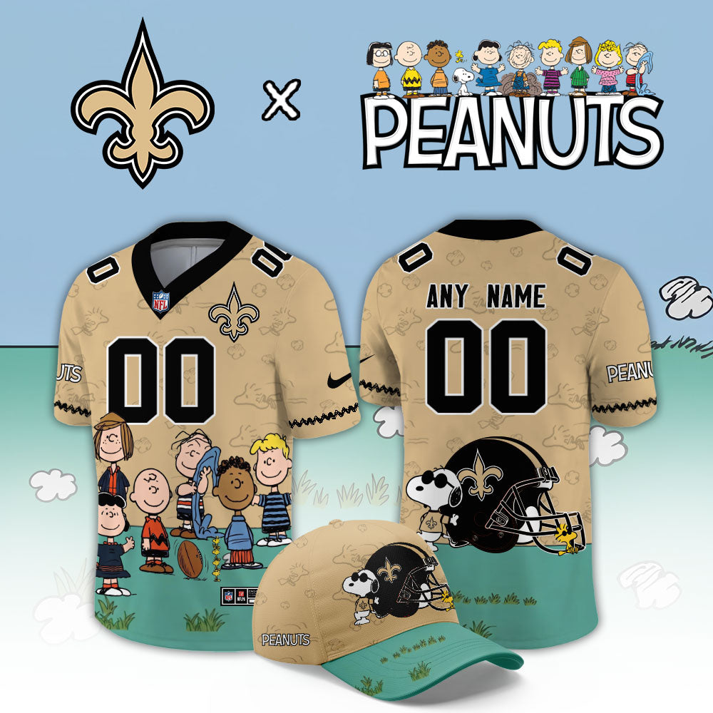 Limited Edition New Orleans Saints x Peanuts 2026 Football Jersey