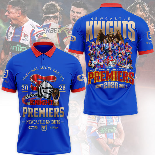 Limited Edition Newcastle Knights 2026 NRL Premiers Polo