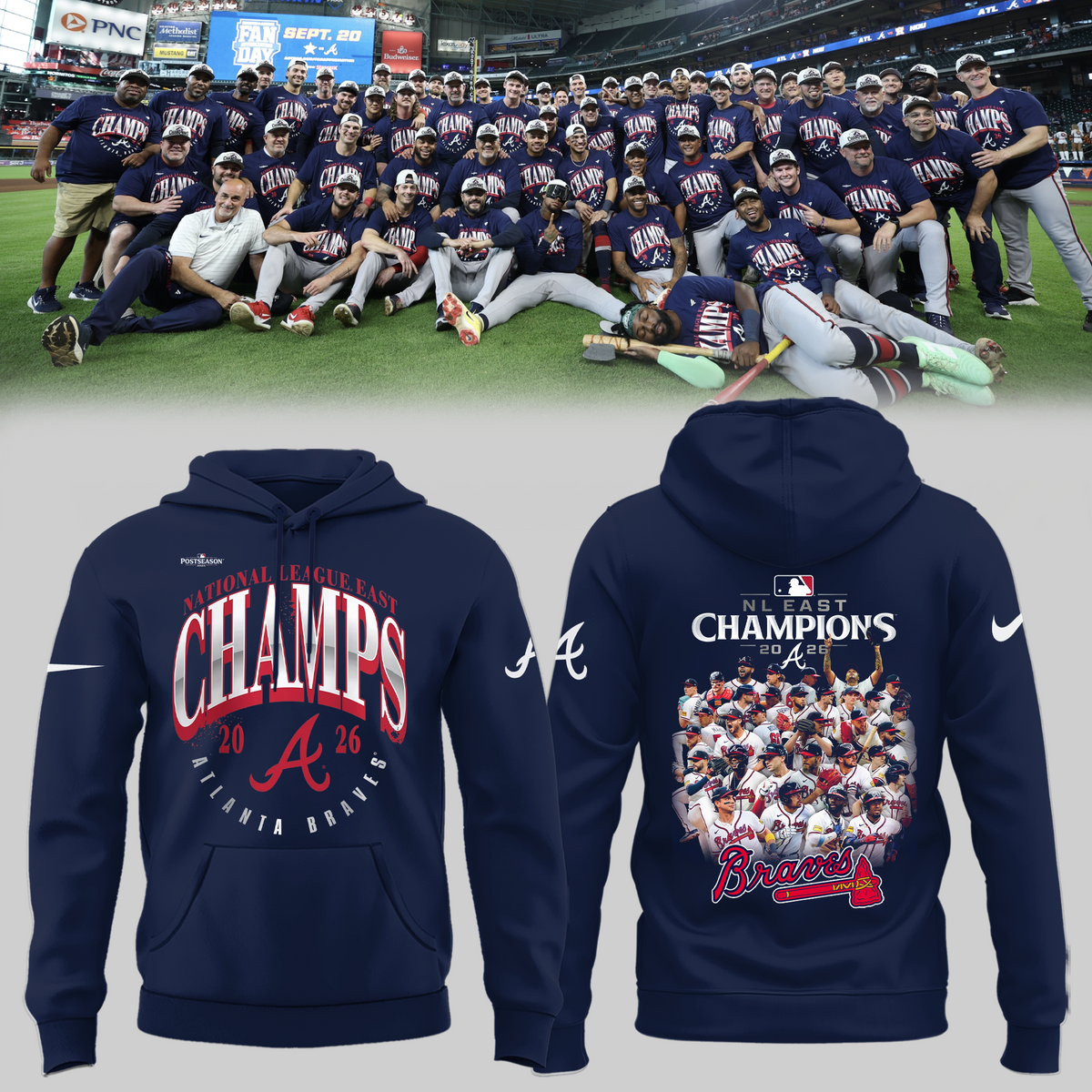 Limited Edition Atlanta Braves 2026 NL East Division Champions Hoodie