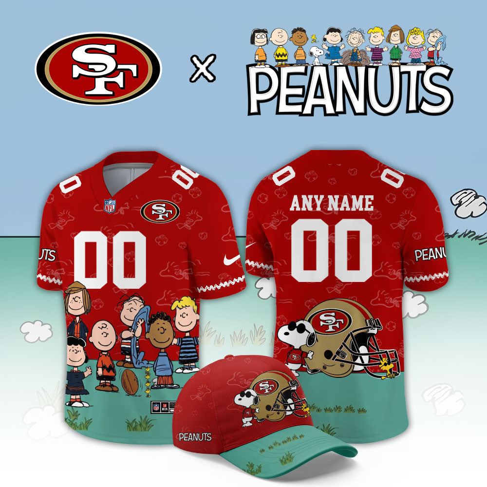 Limited Edition San Francisco 49ers x Peanuts 2026 Football Jersey