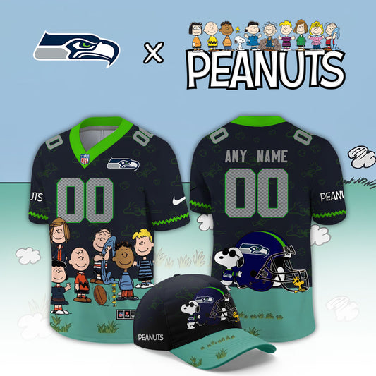 Limited Edition Seattle Seahawks x Peanuts 2026 Football Jersey