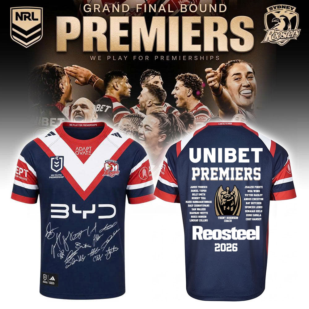 Limited Edition Sydney Roosters 2026 NRL PREMIERS Rugby New Jersey