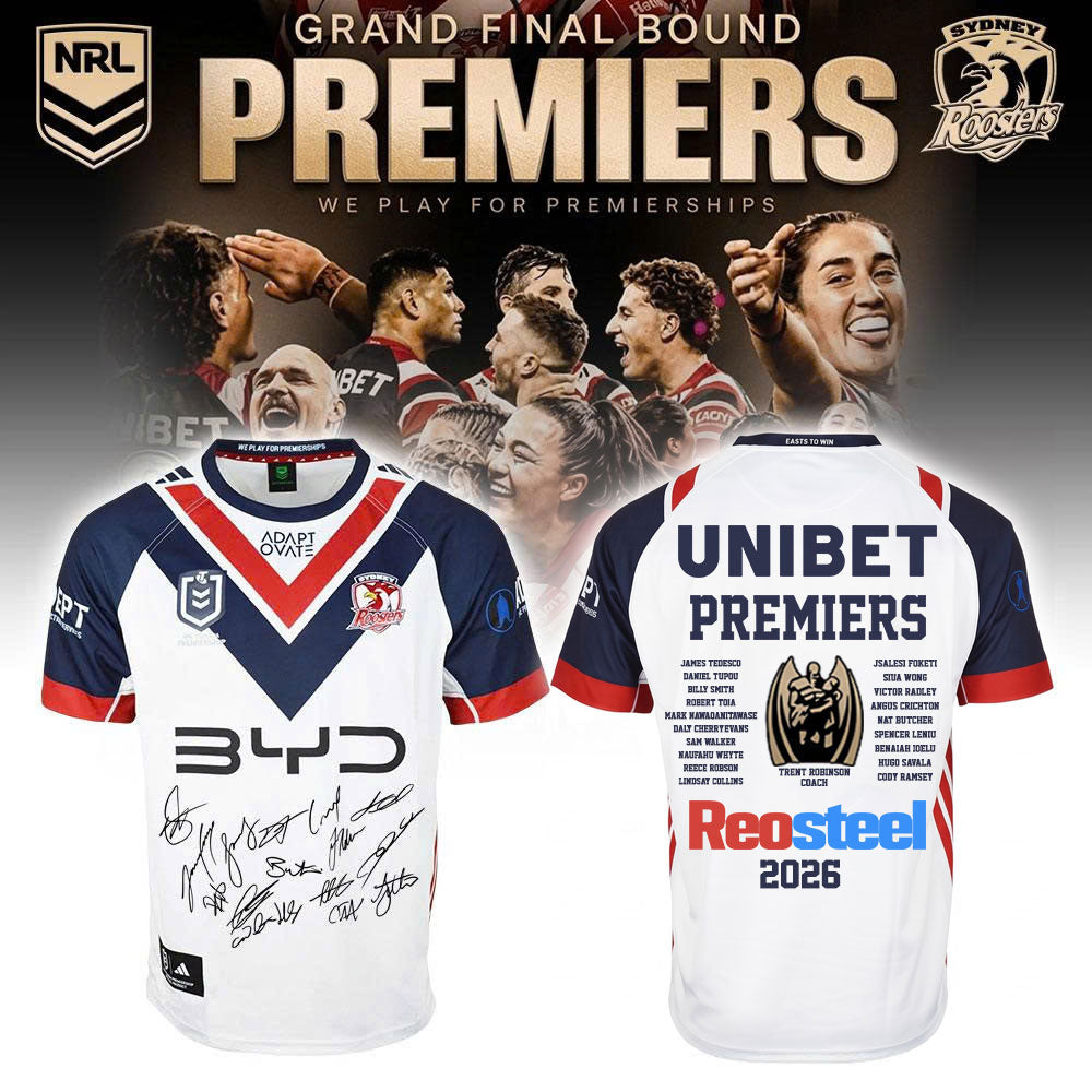 Limited Edition Sydney Roosters 2026 NRL PREMIERS Rugby New Jersey