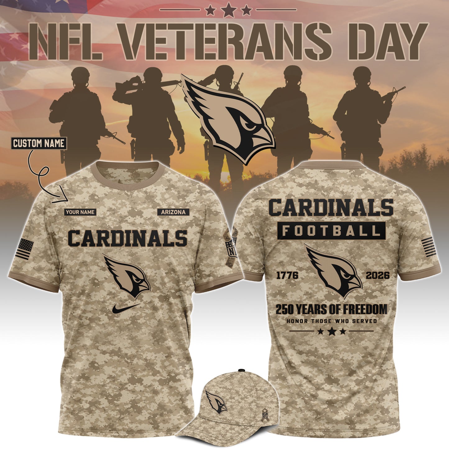 All Team NFL x Veterans Day 2026 T-Shirt
