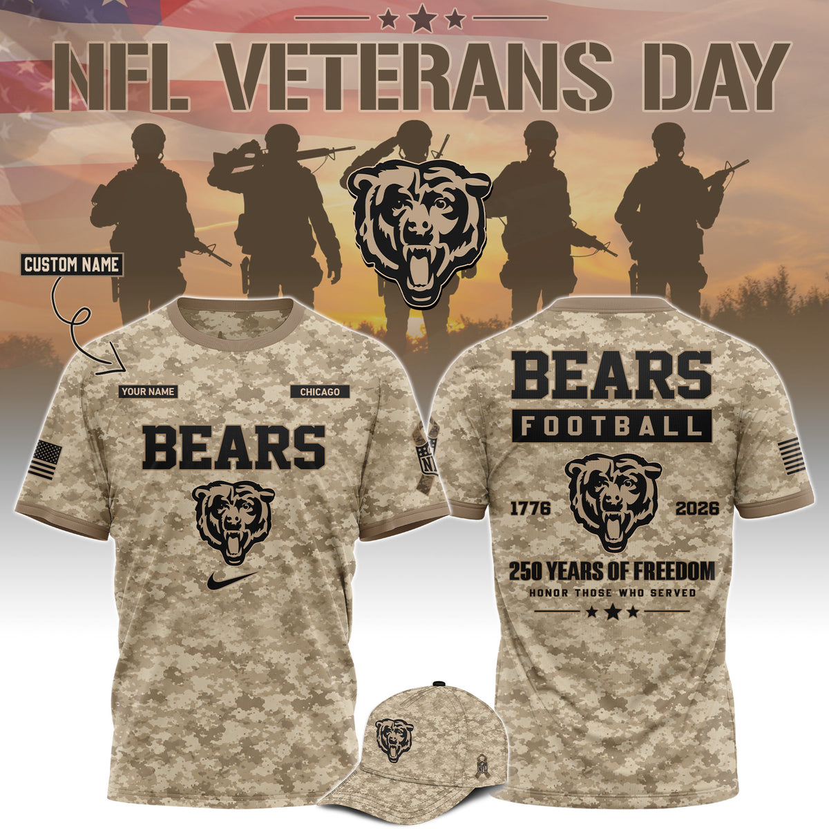 All Team NFL x Veterans Day 2026 T-Shirt