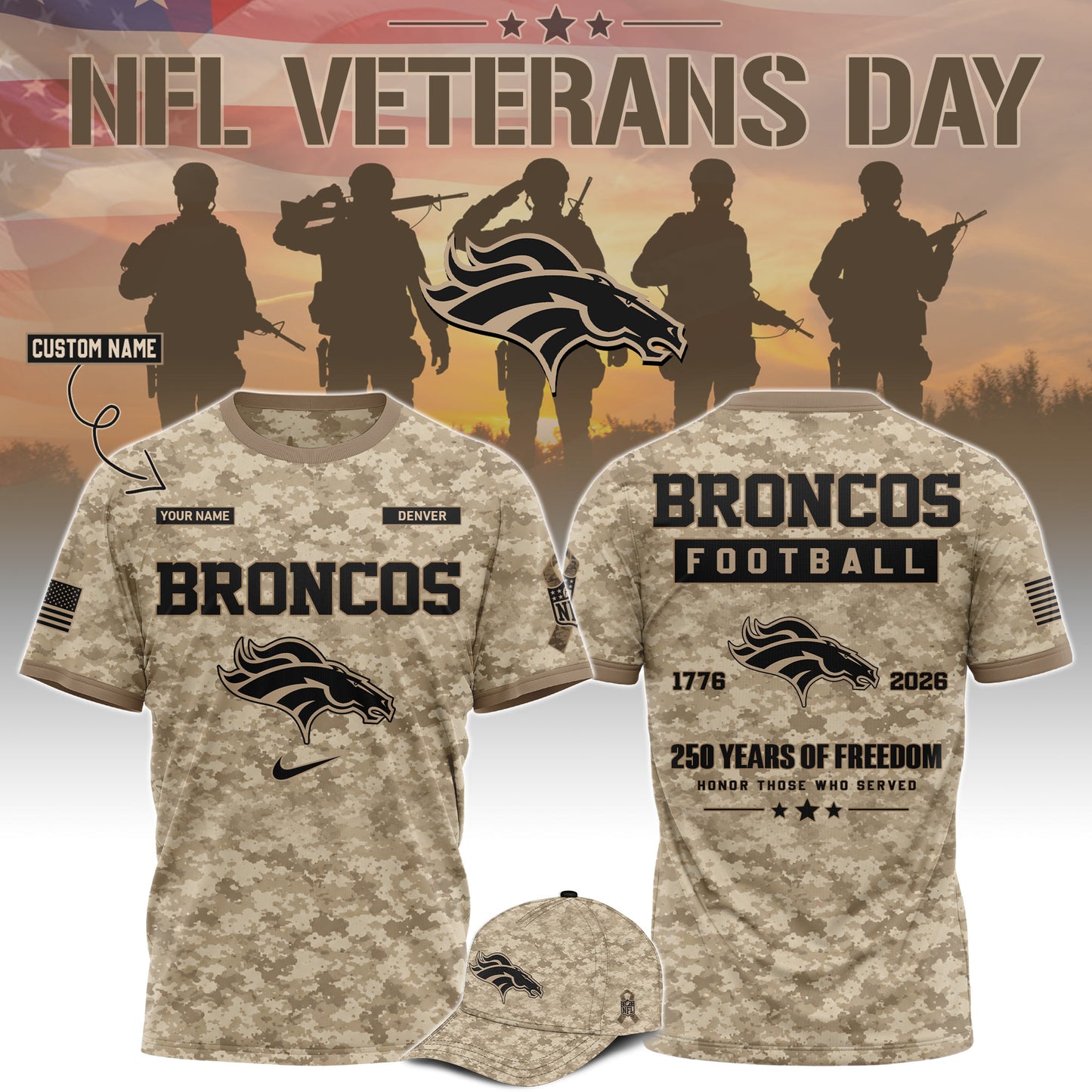 All Team NFL x Veterans Day 2026 T-Shirt