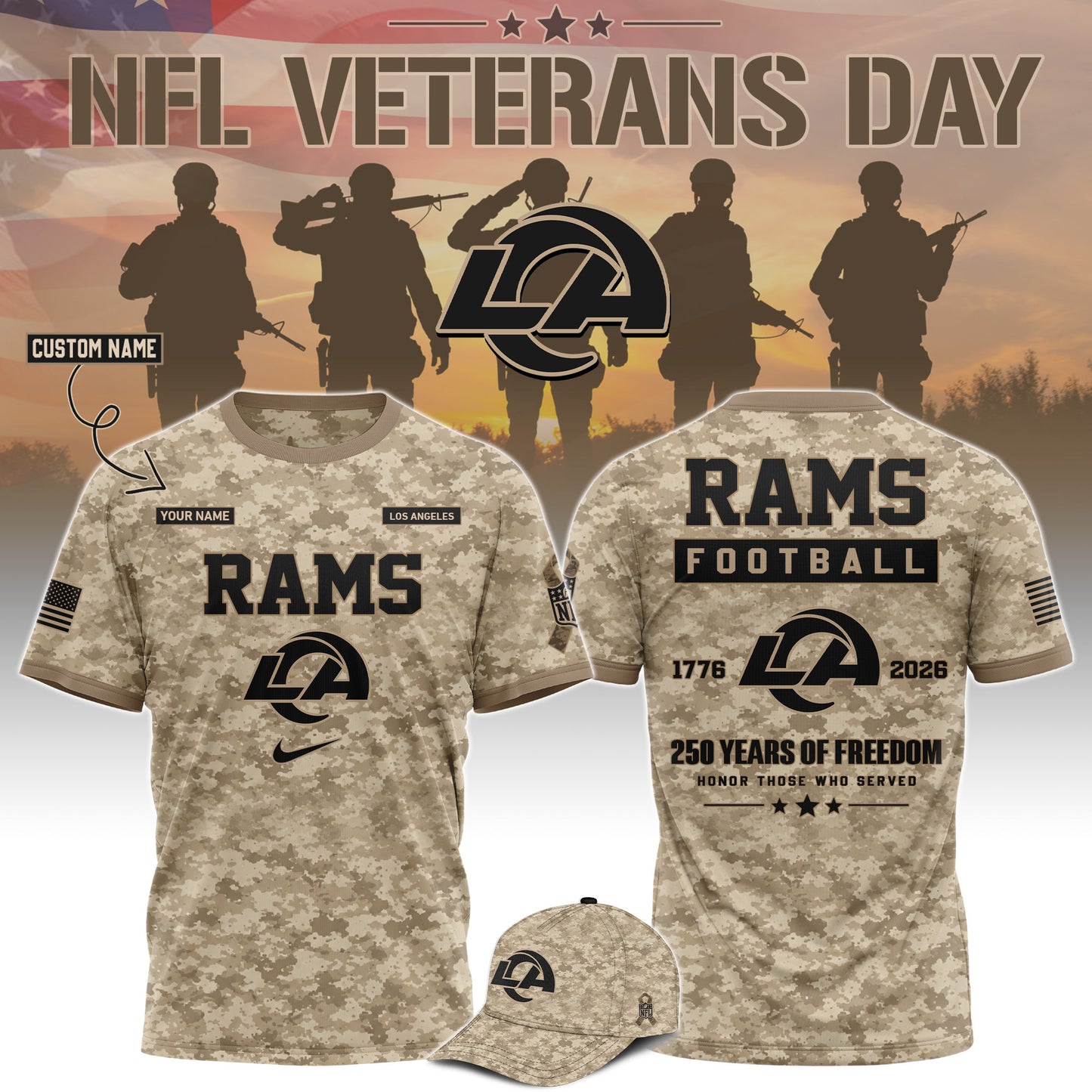 All Team NFL x Veterans Day 2026 T-Shirt