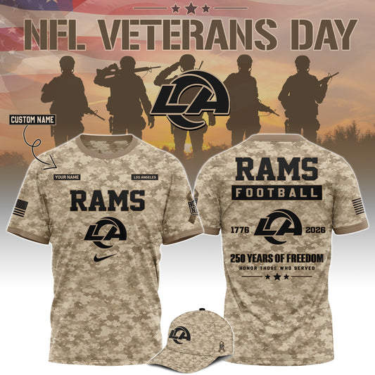 Limited Edition Los Angeles Rams x Veterans Day 2026 T-Shirt