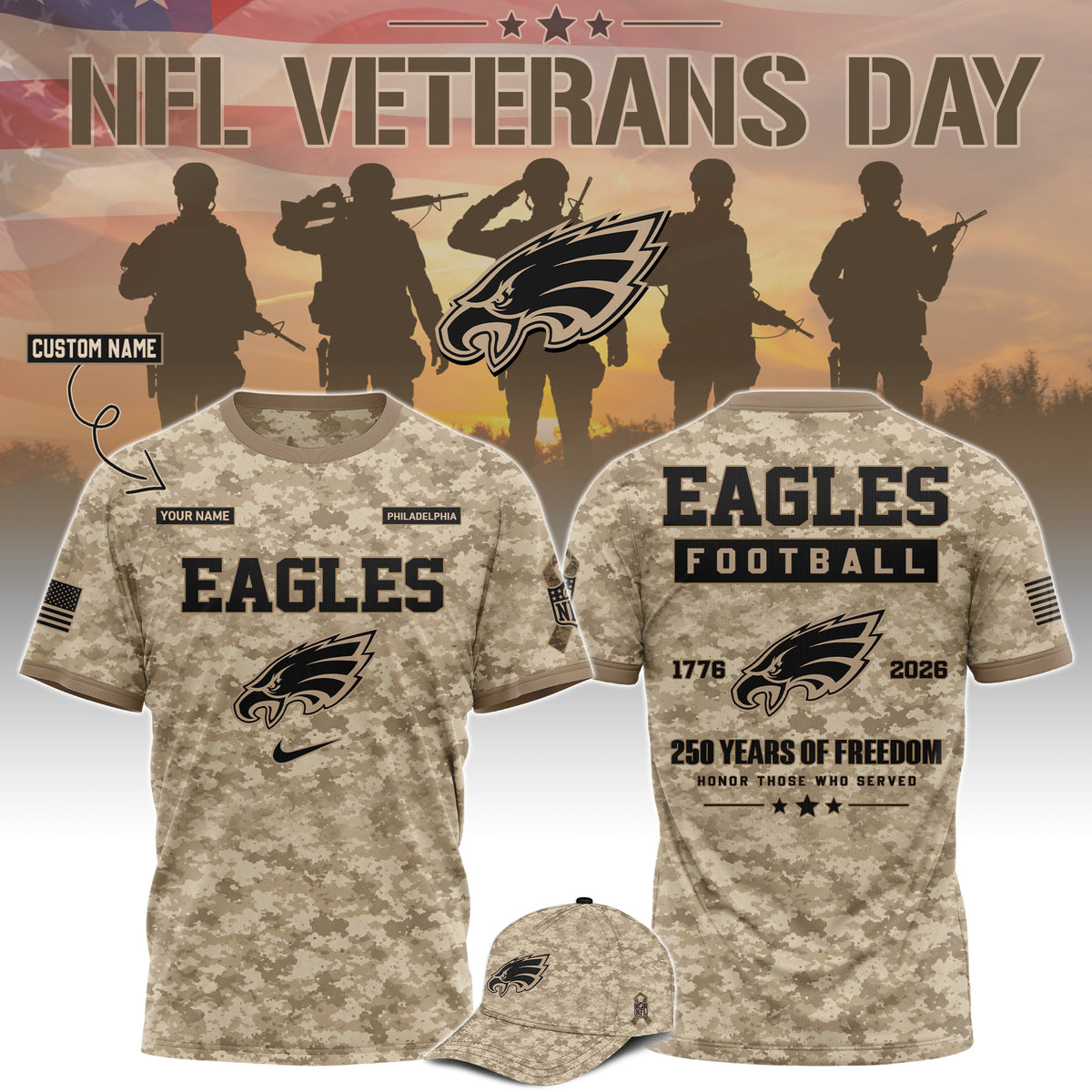 All Team NFL x Veterans Day 2026 T-Shirt
