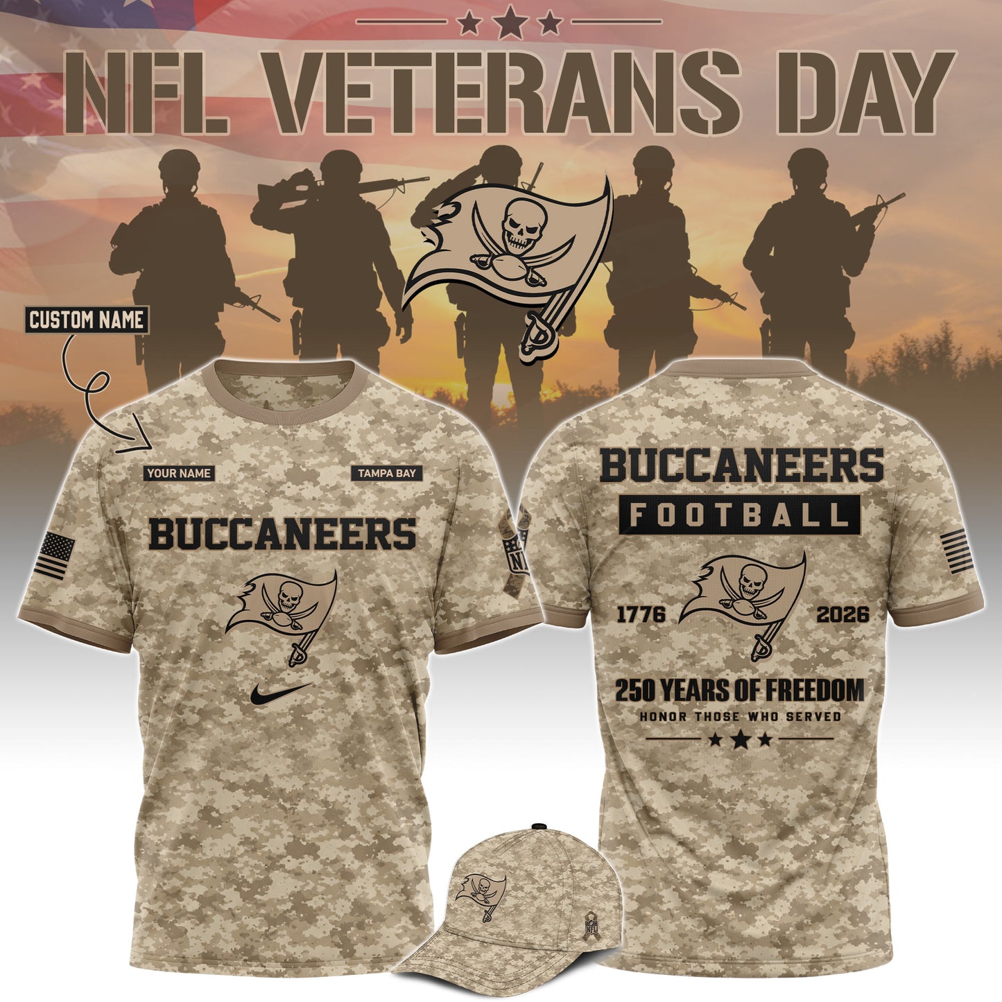 All Team NFL x Veterans Day 2026 T-Shirt