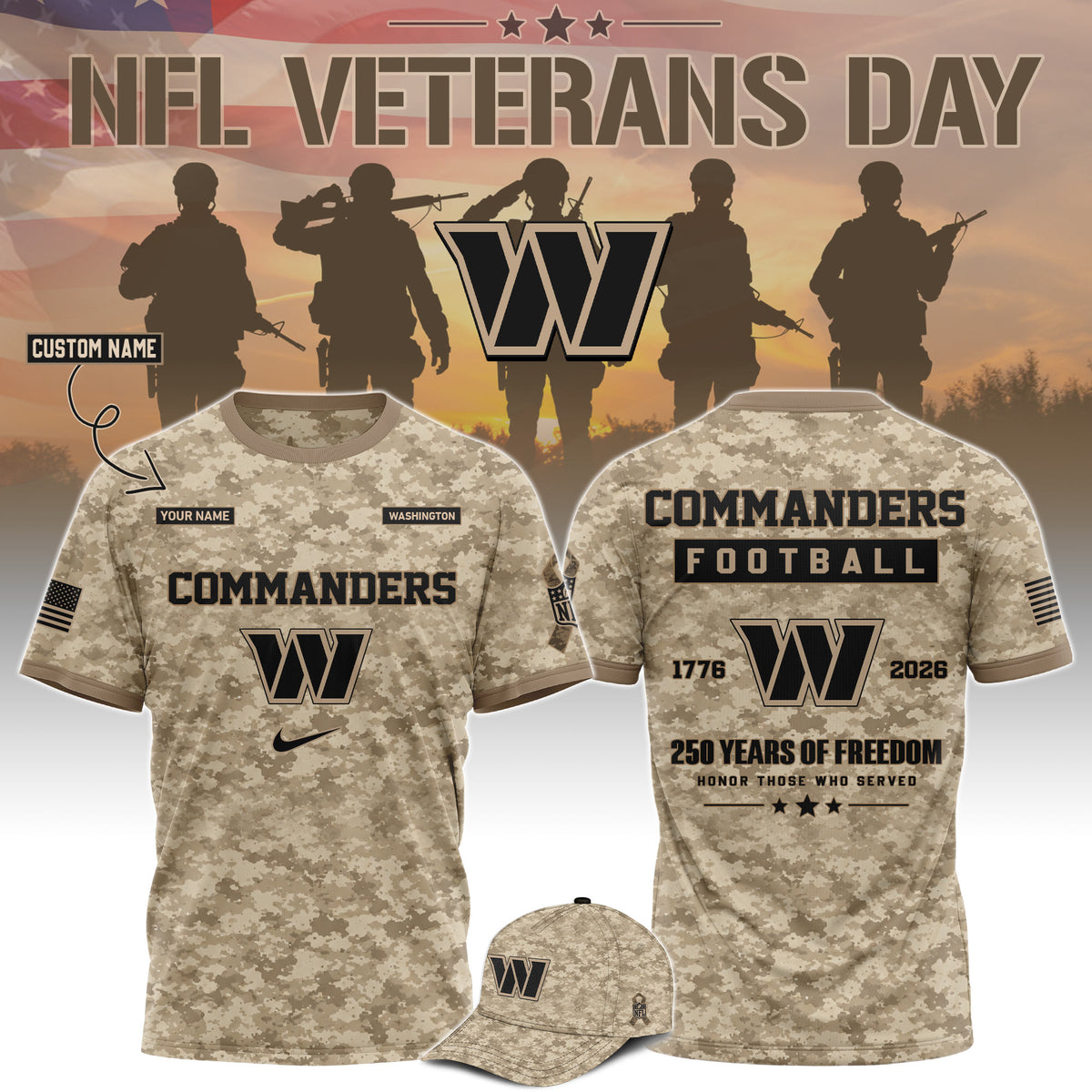 All Team NFL x Veterans Day 2026 T-Shirt