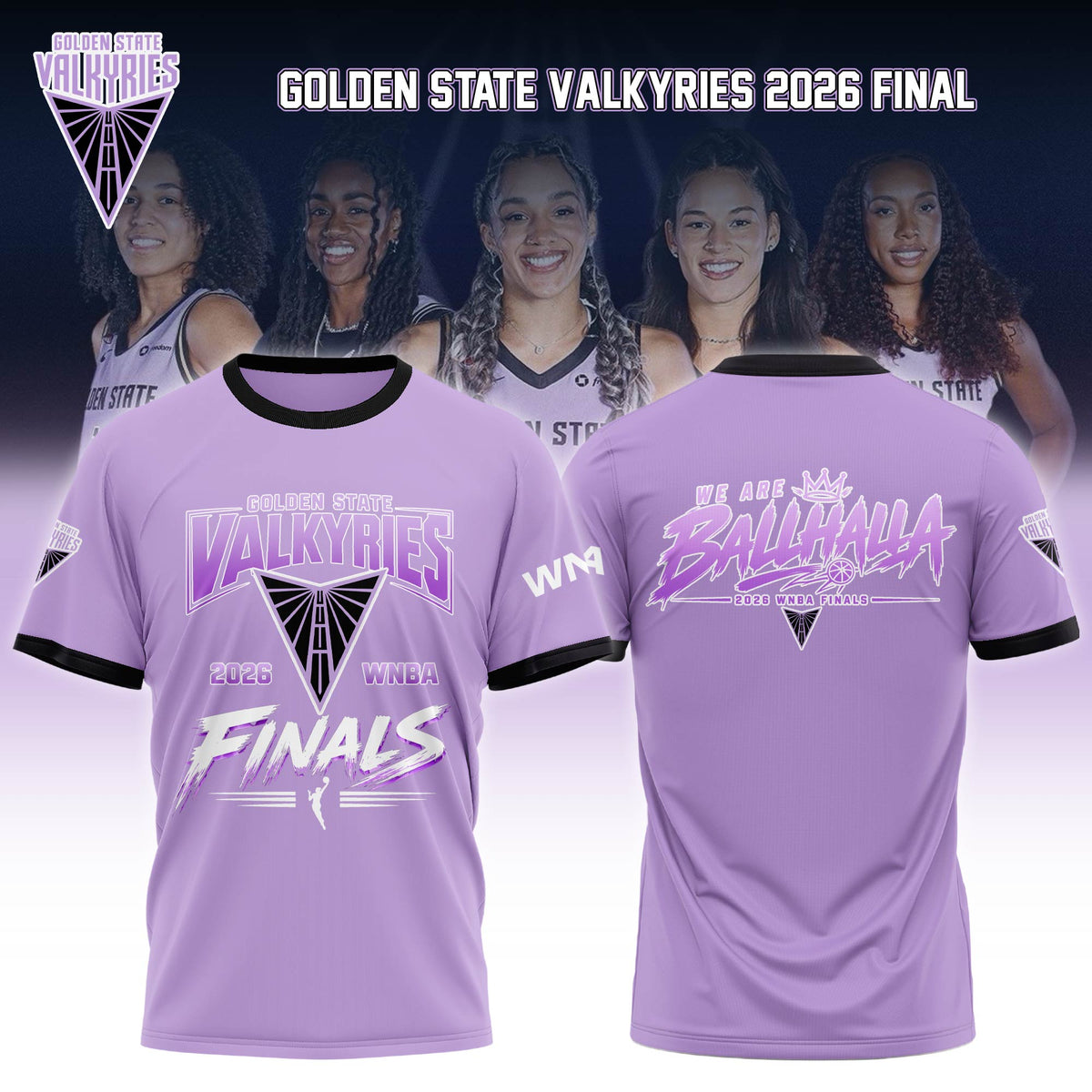 Limited Edition Golden State Valkyries 2026 WNBA Finals T-shirt