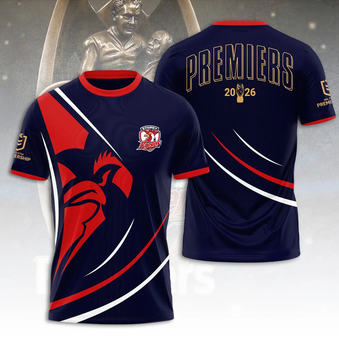 Limited Edition Sydney Roosters 2026 NRL Premiers T-shirt