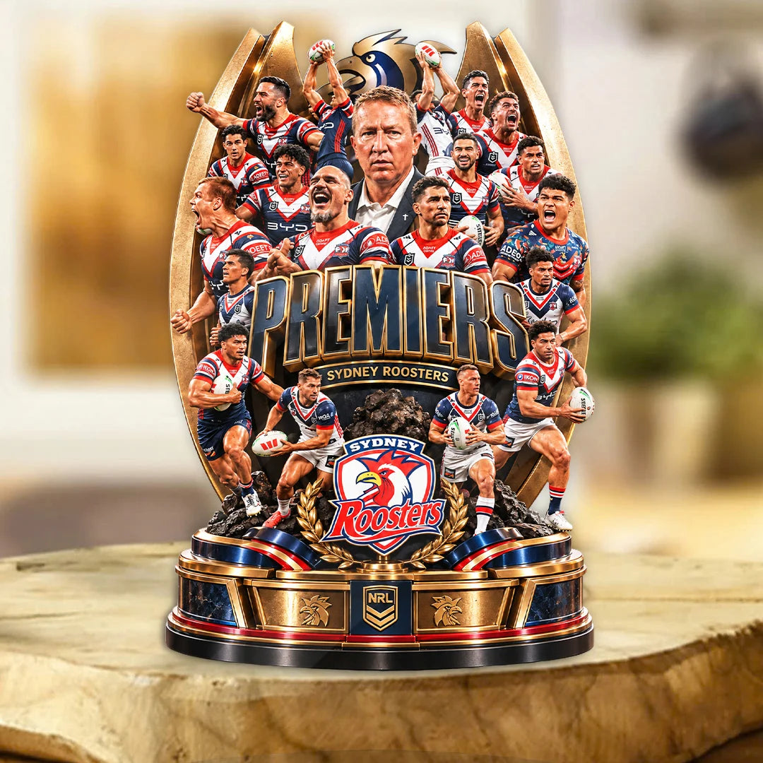 Sydney Roosters 2026 NRL Premiers Custom Shape Acrylic Plaque