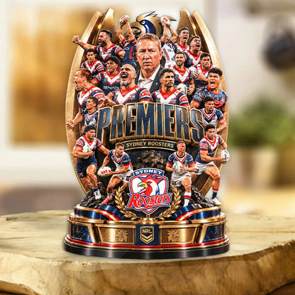 Sydney Roosters 2026 NRL Premiers Custom Shape Acrylic Plaque