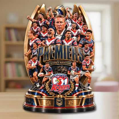 Sydney Roosters 2026 NRL Premiers Custom Shape Acrylic Plaque