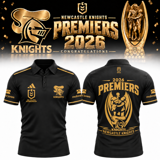 Limited Edition Newcastle Knights 2026 NRL Premiers Polo