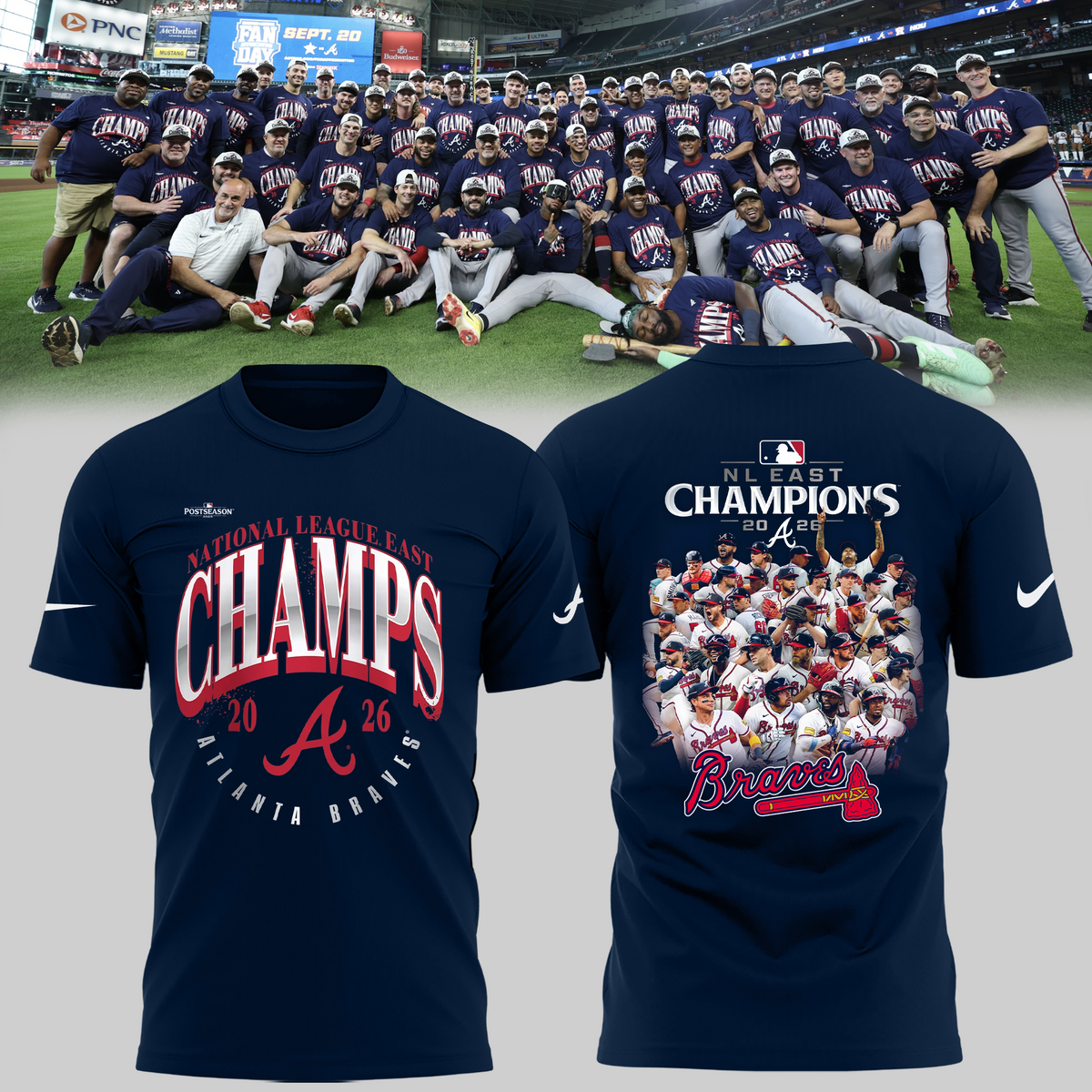 Limited Edition Atlanta Braves 2026 NL East Division Champions T-shirt