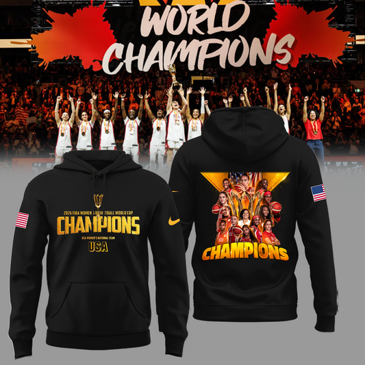 Limited Edition USA Women’s Basketball 2026 FIBA World Cup Champions Hoodie
