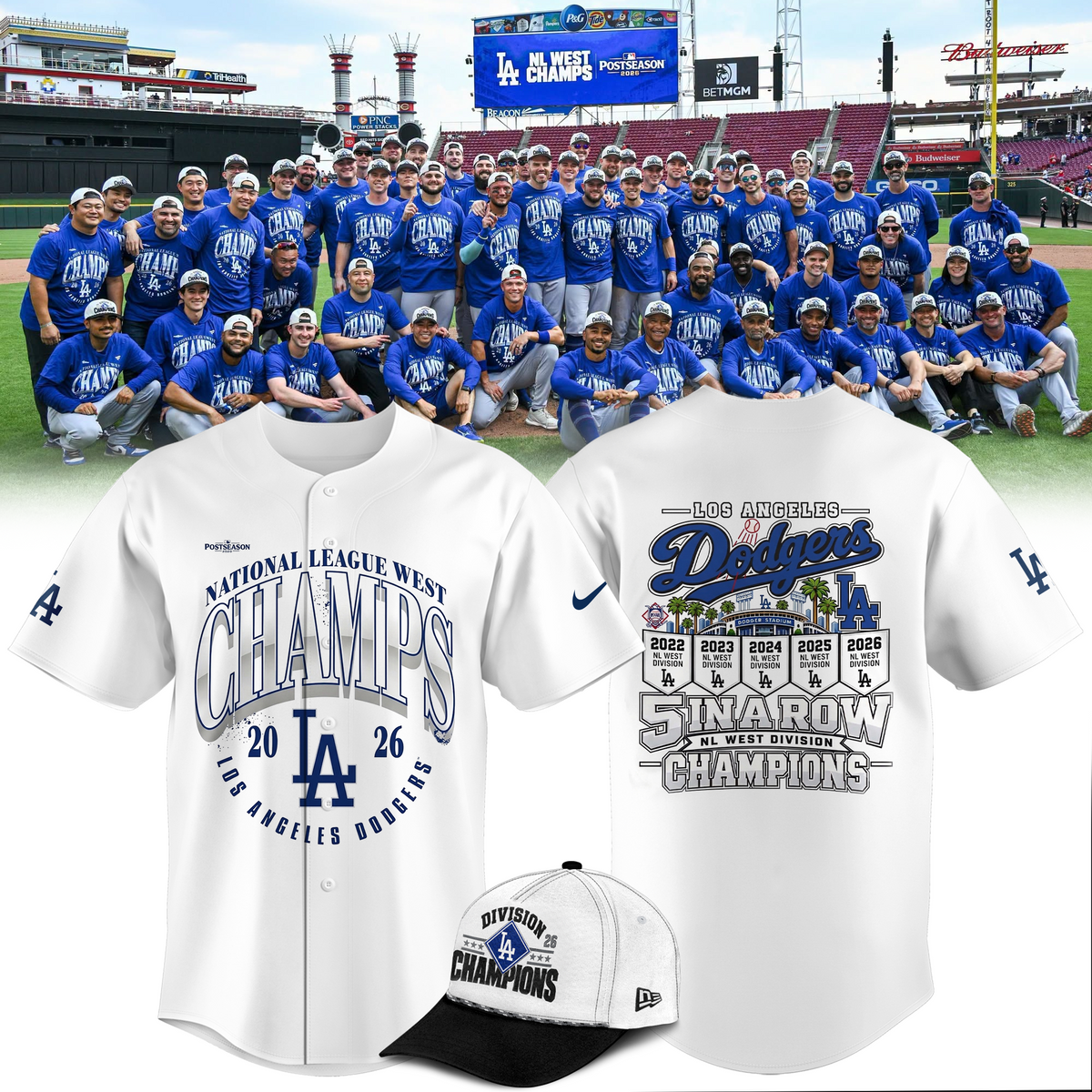 Limited Edition LA 2026 NL West Division Champions Jersey