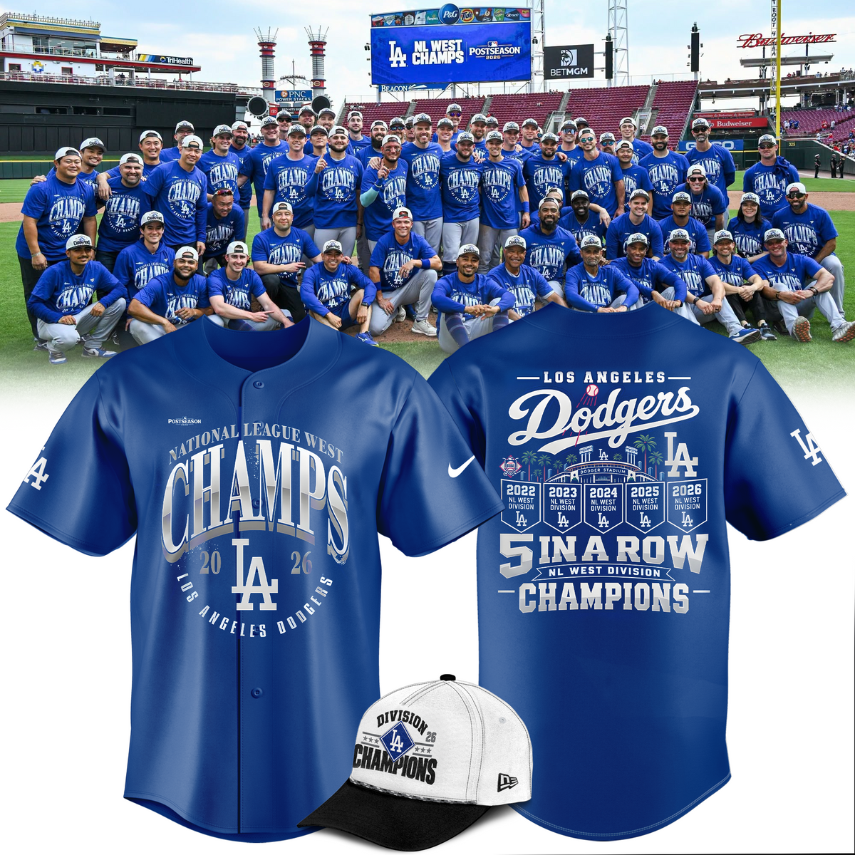 Limited Edition LA 2026 NL West Division Champions Jersey