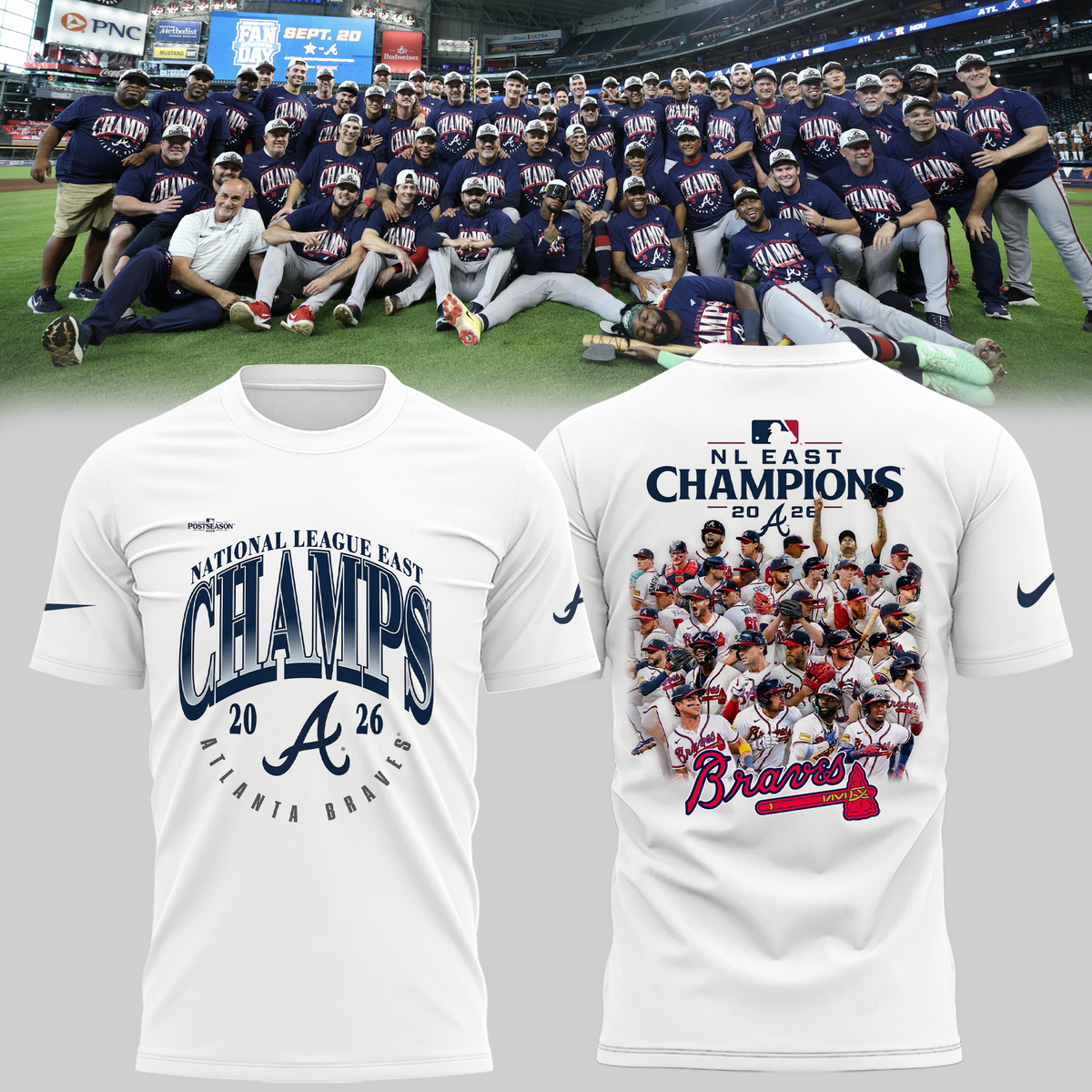 Limited Edition Atlanta Braves 2026 NL East Division Champions T-shirt