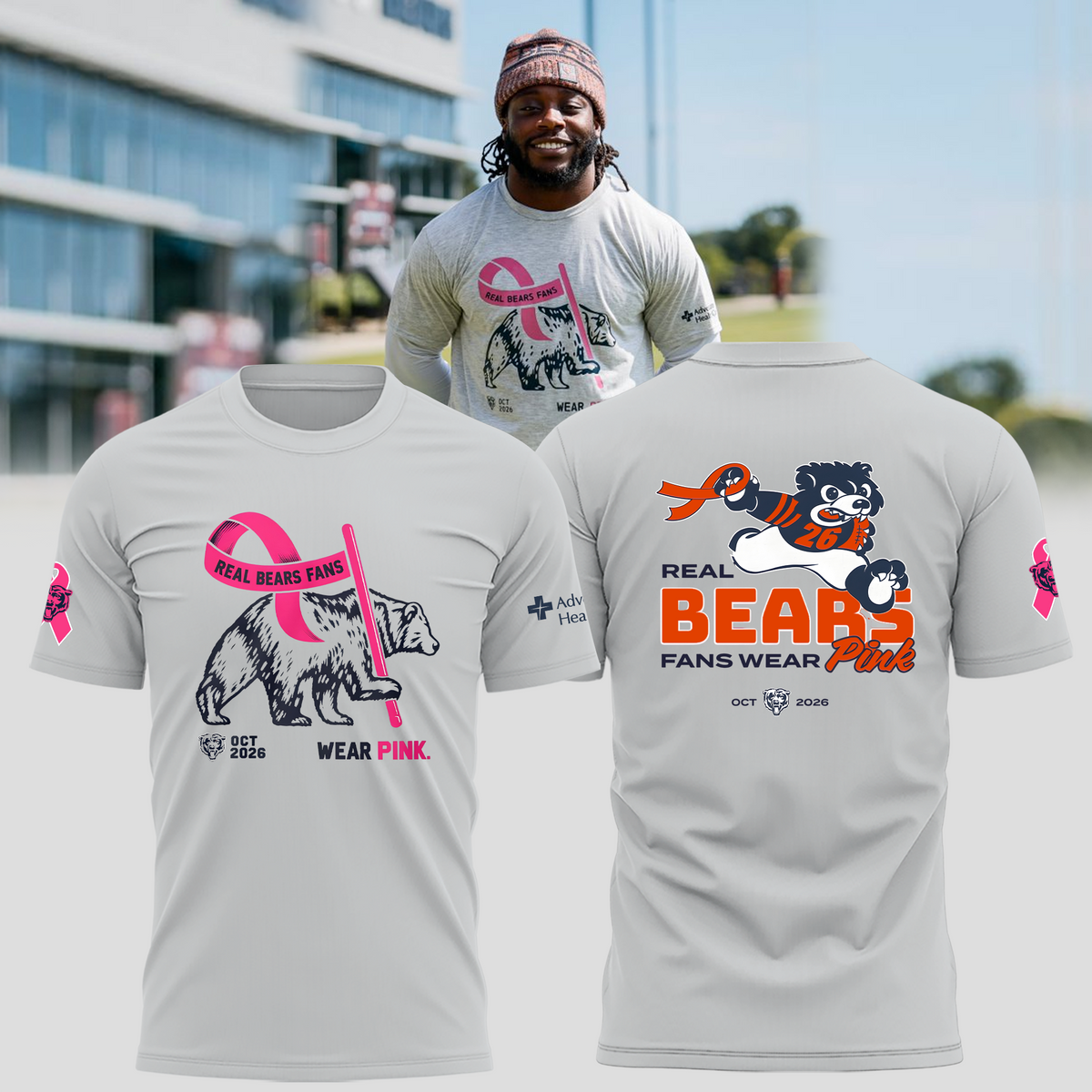 Limited Edition Real Bears Fans Wear Pink T-shirt