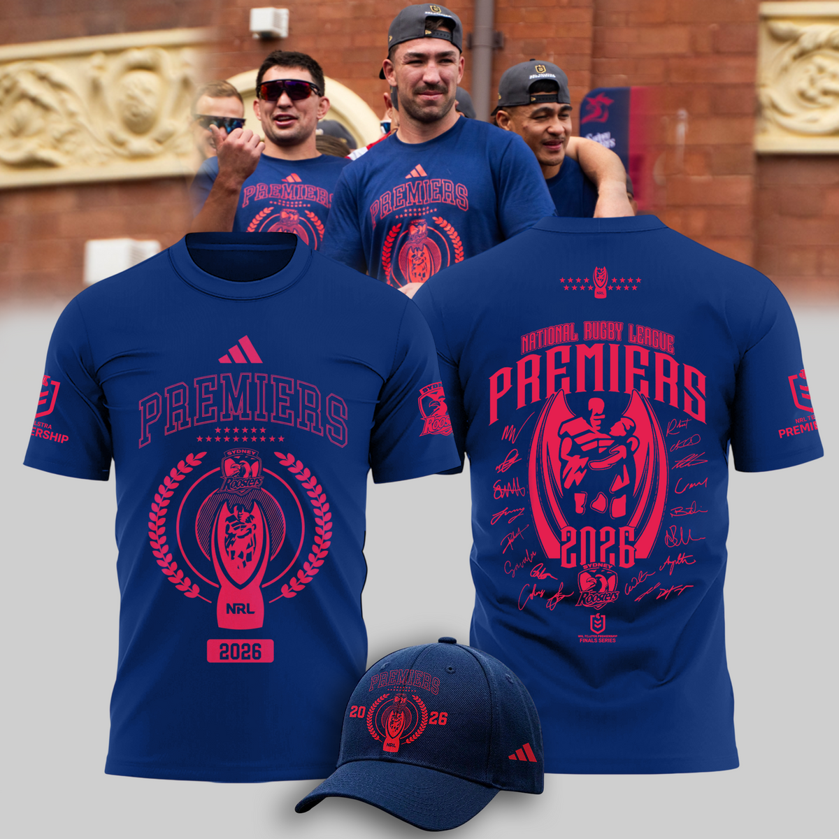 Limited Edition Sydney Roosters 2026 NRL Premiers T-shirt