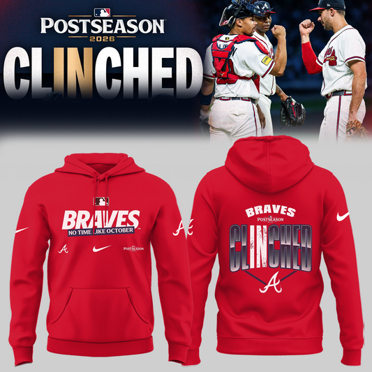 Limited Edition Atlanta Braves Postseason 2026 Clinched Hoodie