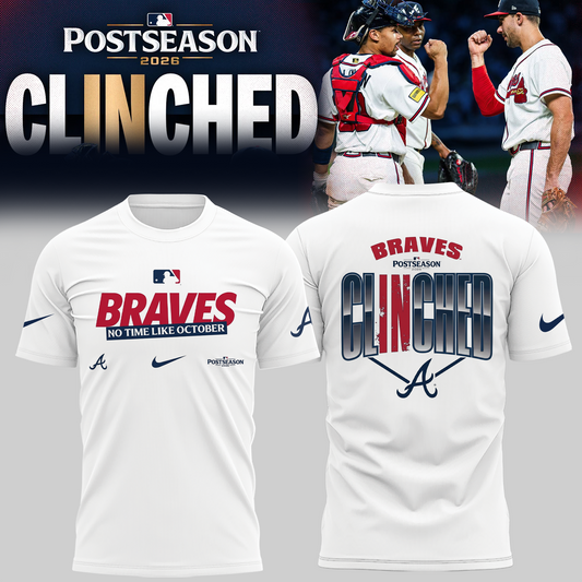 Limited Edition Atlanta Braves Postseason 2026 Clinched T-shirt