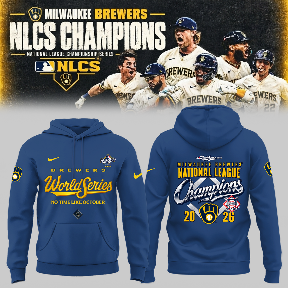 Limited Edition Milwaukee Brewers 2026 National League Champions Hoodie