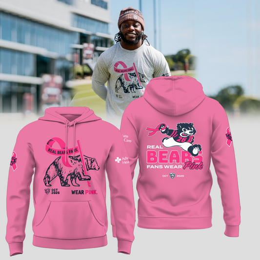 Limited Edition Real Bears Fans Wear Pink Hoodie