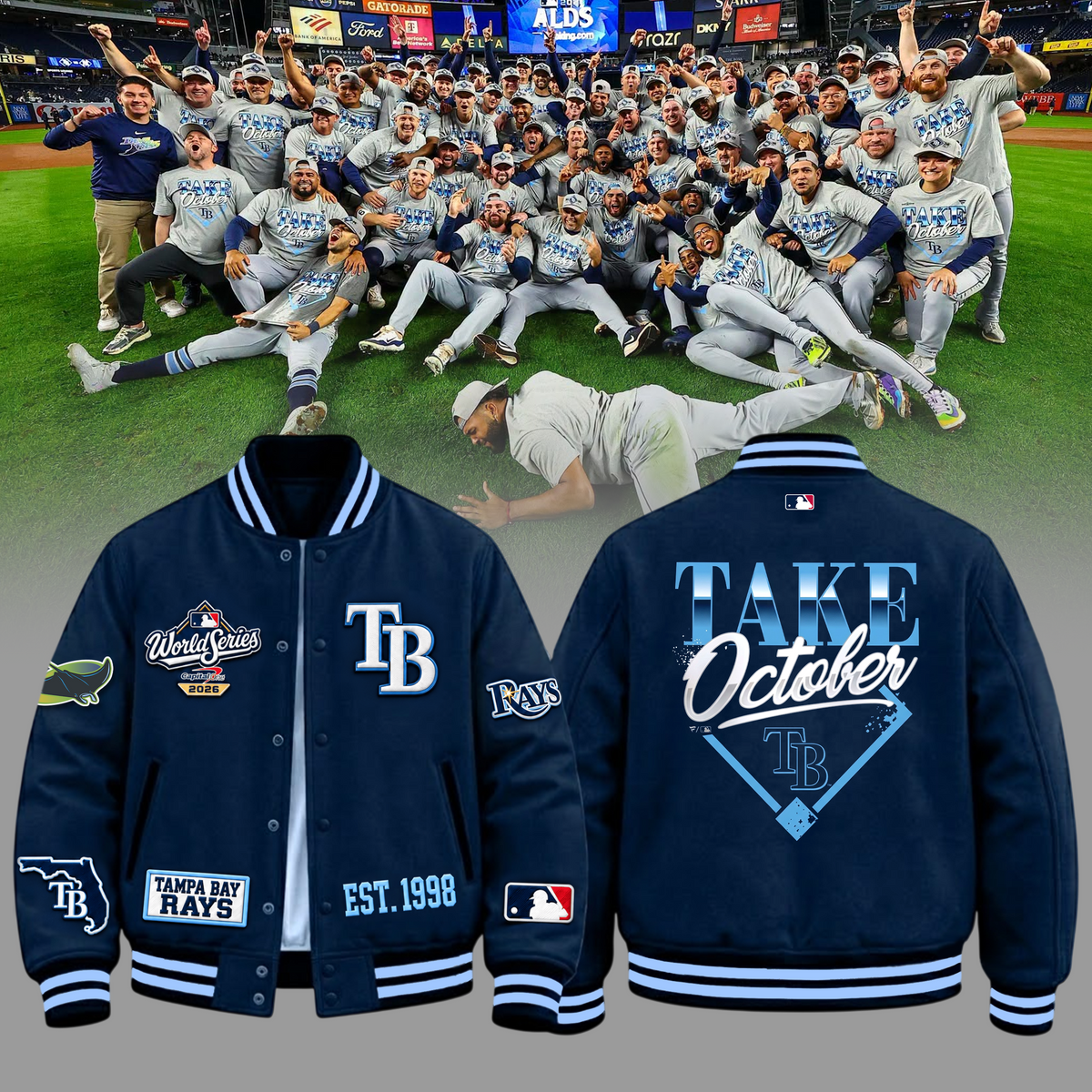 Limited Edition Tampa Bay Rays 2026 MLB Division Series Champions Take October Baseball Jacket